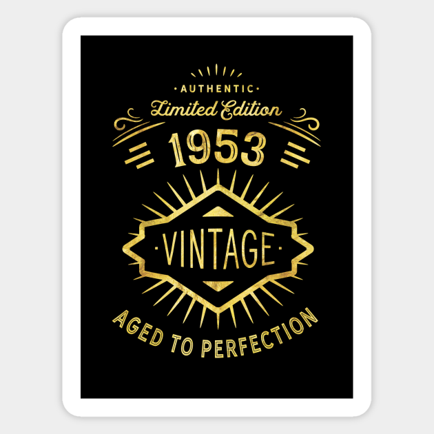 Birthday Party Born in 1953 65th Birthday Sticker TeePublic